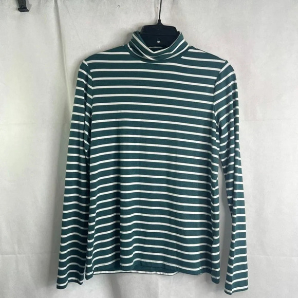 Banana Republic Threadsoft‎ Lightweight Striped Turtleneck Size Medium - Picture 7 of 7